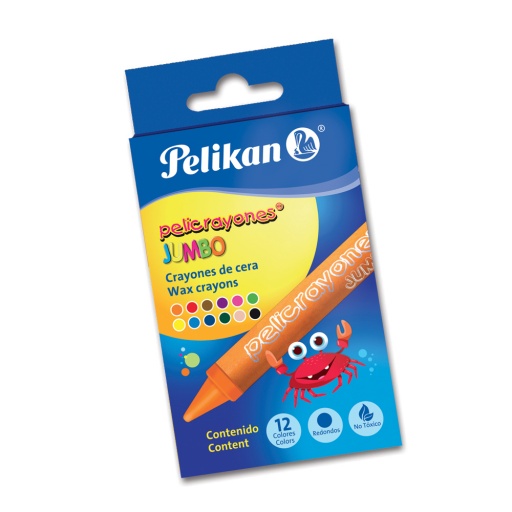 Pelikan Pelicrayones Redondos Jumbo x 12 Un.