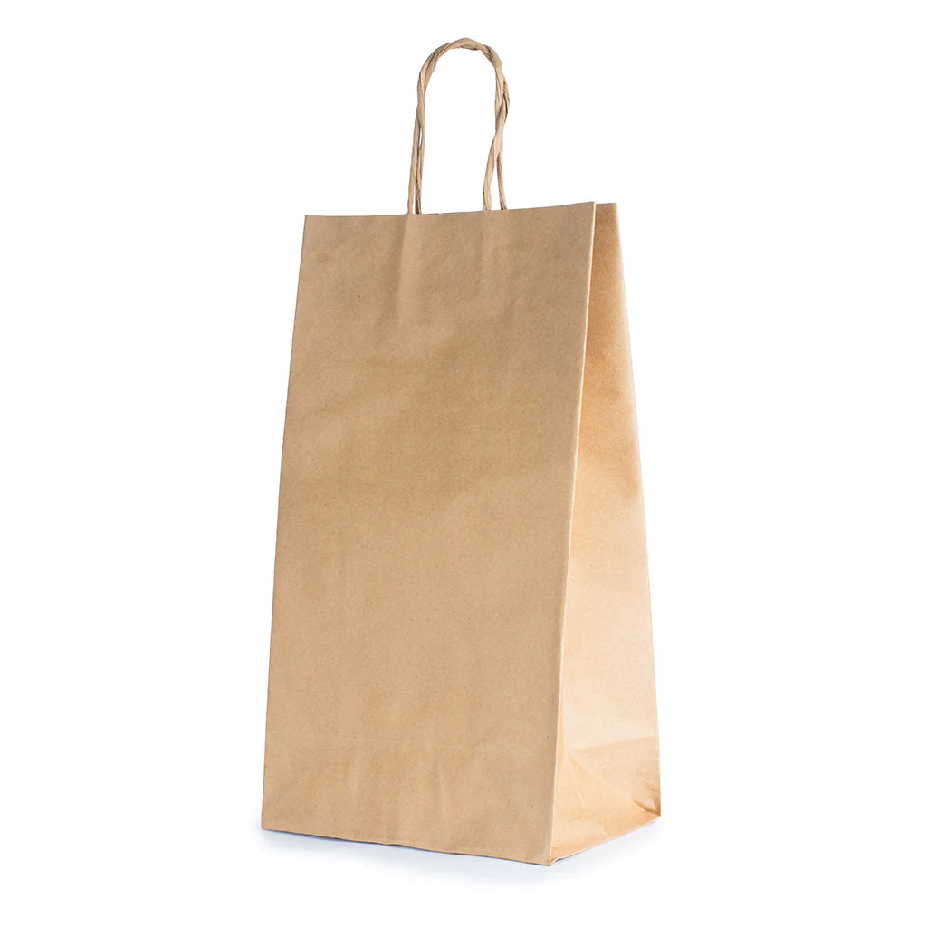 Bolsas de papel con manija 25,5x36x12,5 cm. 