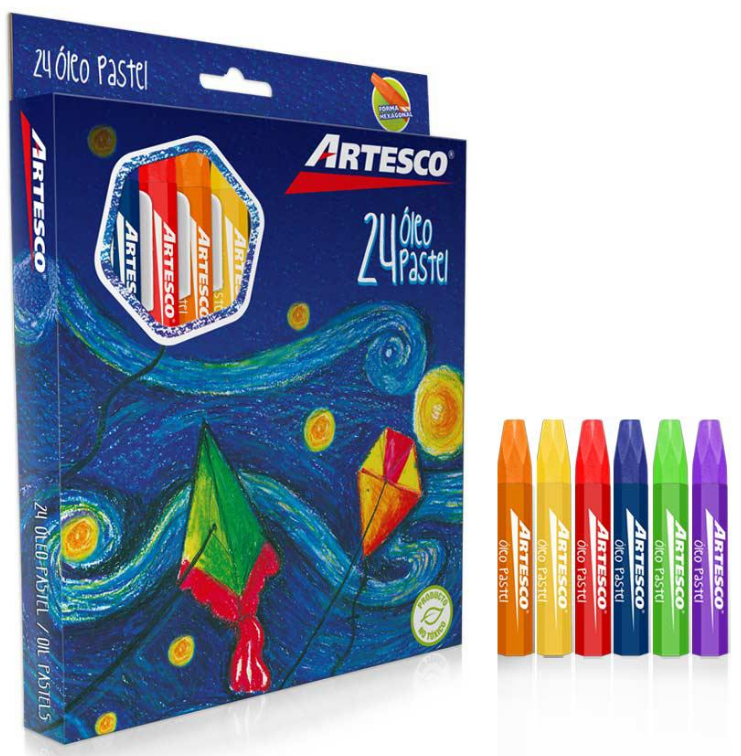 Oleo Pastel Artesco Jumbo Hexagonal