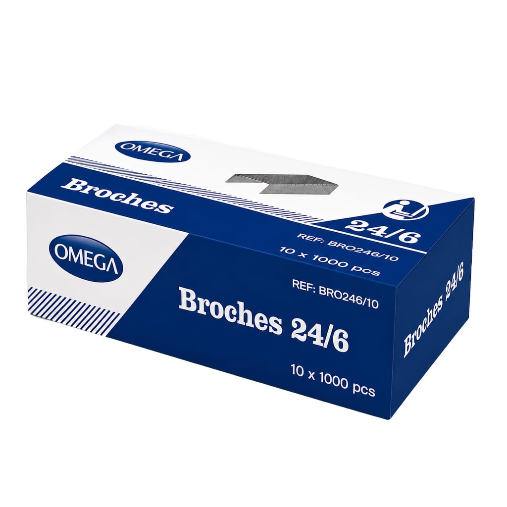 Broches para grapadora 24/6 caja x 1000