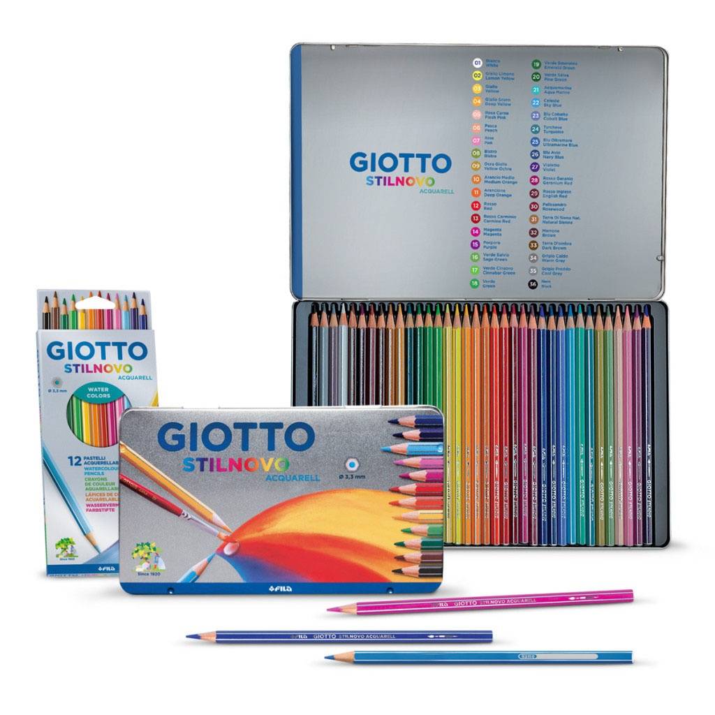 Lápices de Color Giotto Aqcua x 25
