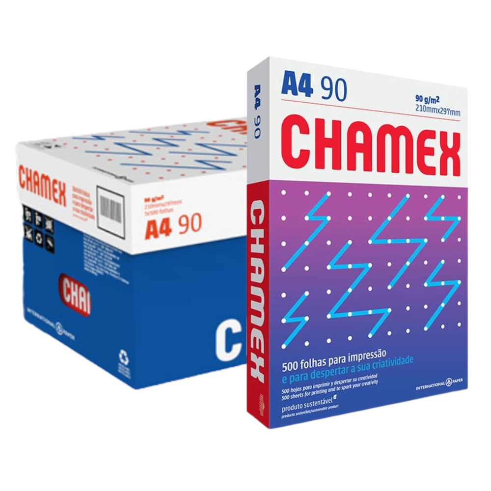 Resma de papel para impresion A4 Chamex 90 g x 500 hojas
