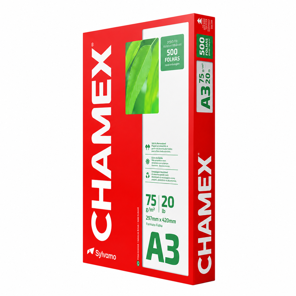Resma de papel impresion A3 Chamex 75 g x 500 hojas