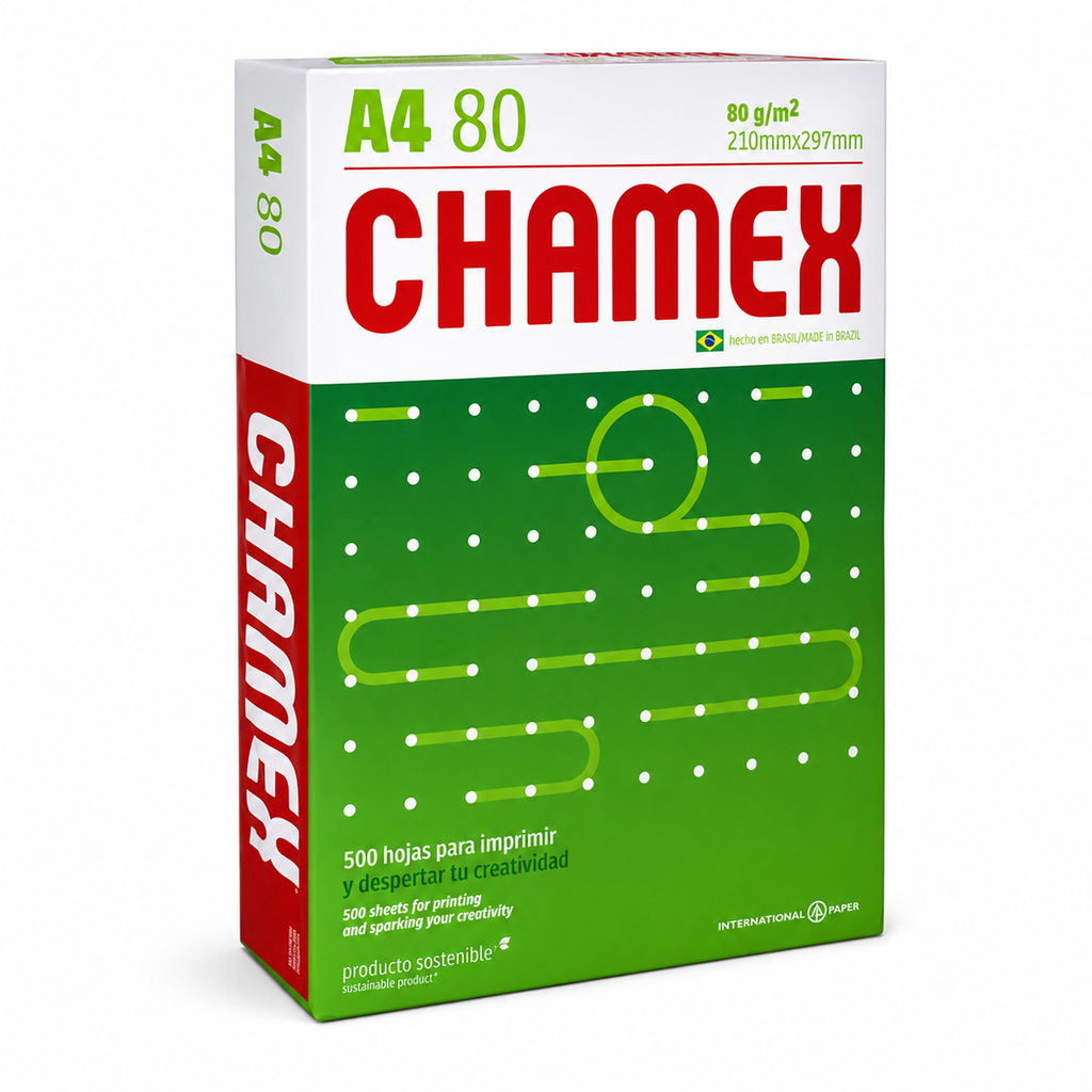 Resma de papel impresión Chamex A4 80 g x 500 hojas