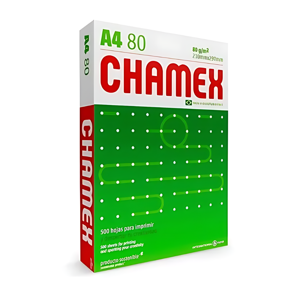 Resma de papel impresión Chamex A4 80 g x 500 hojas