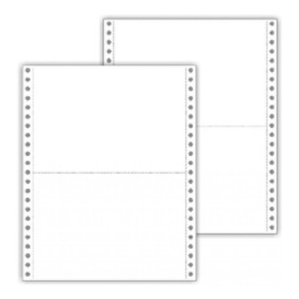Papel fanfold liso 6 x 25 (c/6) cortado al medio 65 g 1000 Hj.