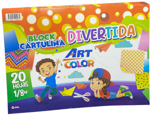 ART Color block de cartulina lunares 20 hojas
