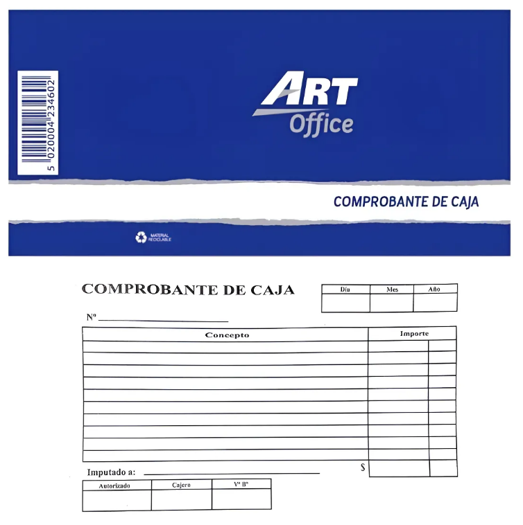 Art-Office Comprobante de caja (10x18 Cm.)
