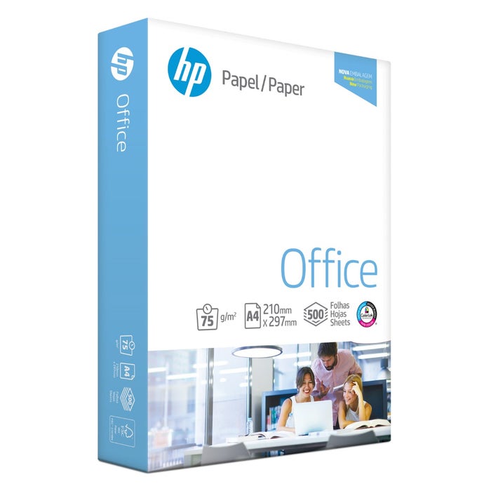 Papel para impresión HP A4 resma x 500 hojas 75gr