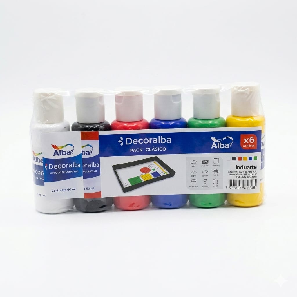 Pack Clásico acrílicos Alba set x 6