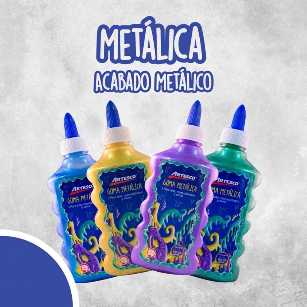 Artesco goma lÍquida metalica 180 ml.