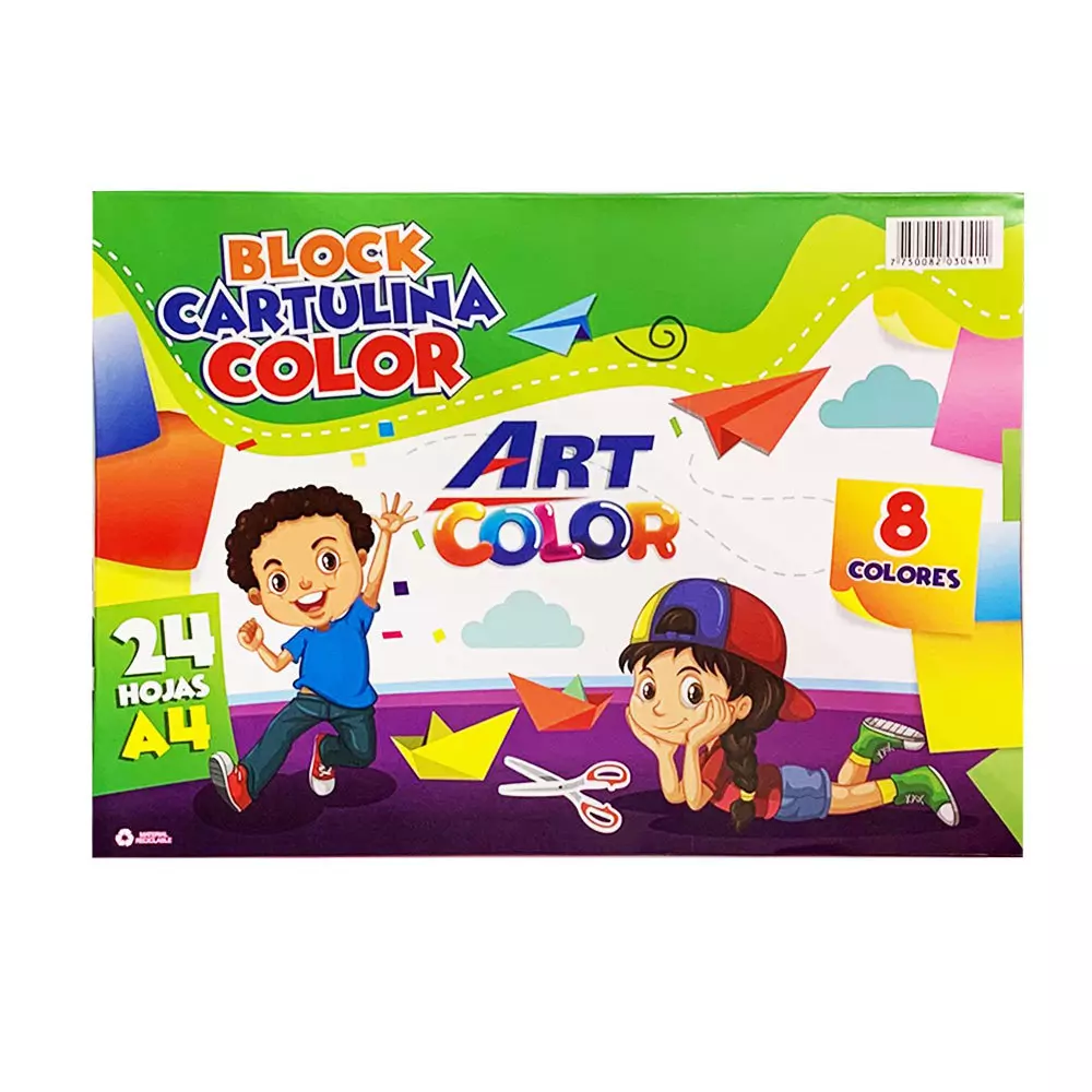 ART COLOR Block de cartulina A4 24 Hj.