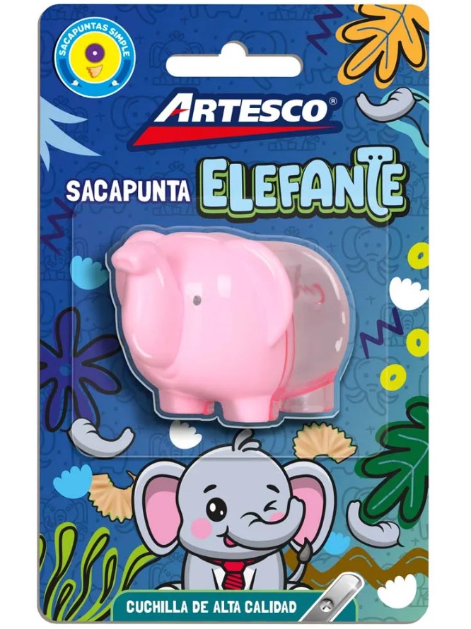 Artesco sacapuntas elefante blister x 1
