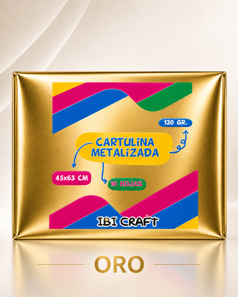 Ibi Craft cartulina metalizada Paq. x 10 45x63 cm.