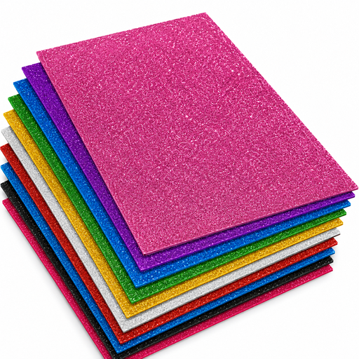 Goma Eva C/Brillantina 60x40 Cm Paq. x 10 laminas (2mm)