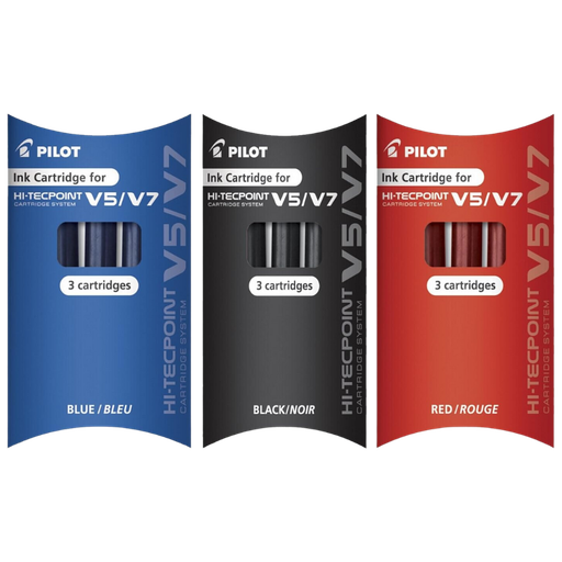 Cartucho Pilot V5 para repuesto tinta líquida x 3 unidades