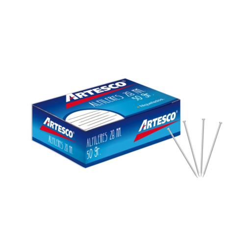 [A-16078000] Alfileres Artesco 28 mm caja de 50 g