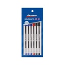 Bolígrafos Artesco CR-31 (A, N, R) blíster x 6