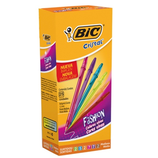 [1024] Bolígrafos Bic shimmers fashion Caja x 25