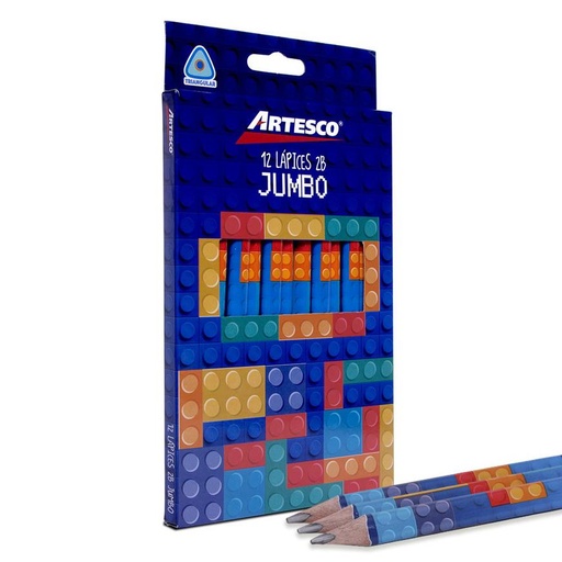 [A-laptri] Lápiz triangular jumbo artesco 2b x 12