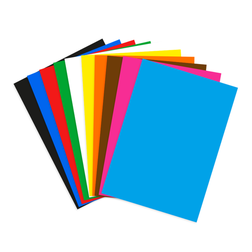 [A4 LIS] Goma eva lisa A4 paquete x10 colores surtidos