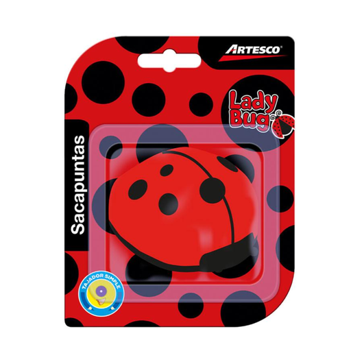 [LDBGB] Sacapuntas Artesco Lady Bug en blíster x 2