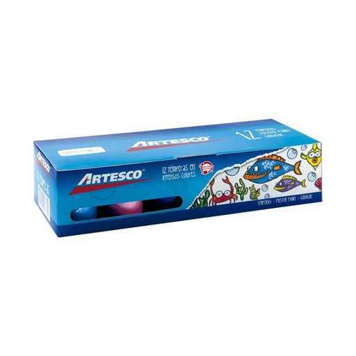 [13094006] témperas Artesco Set x 12 + pincel