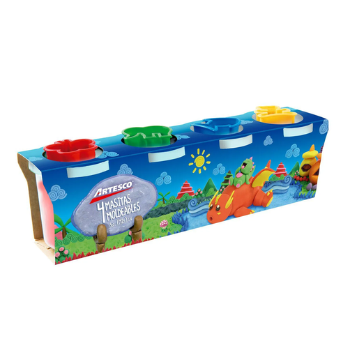 [A-masapote] Artesco Masa Blanda Dough Set de 4 Potes 142 grs  c/u.