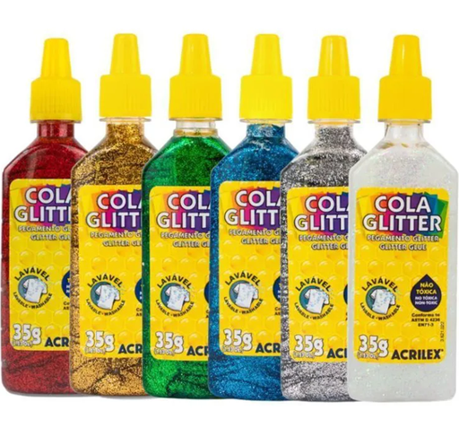 Adhesivos Acrilex Con Glitter 35 grs.