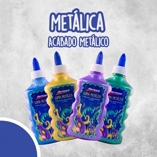 Artesco goma lÍquida metalica 180 ml.