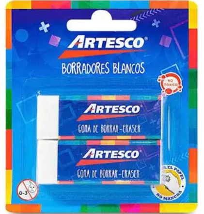 [16072001] Artesco Blister Goma Grande x 2 Un.