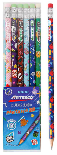 [AR16317019] Artesco Lapices de escritura fantasía 2B Cj x 12.