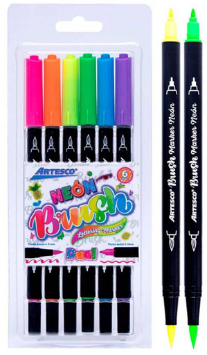Artesco marcador dual brush estuche x 6