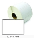 Etiquetas térmicas adhesivas  60 x 44 mm (500 etiquetas por rollo)