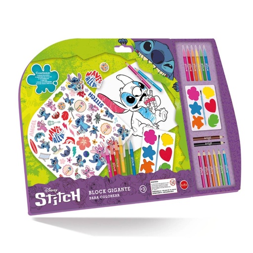 [4882744] Juegos en caja BLOCK GIGANTE PARA COLOREAR STITCH DAVINCI KI