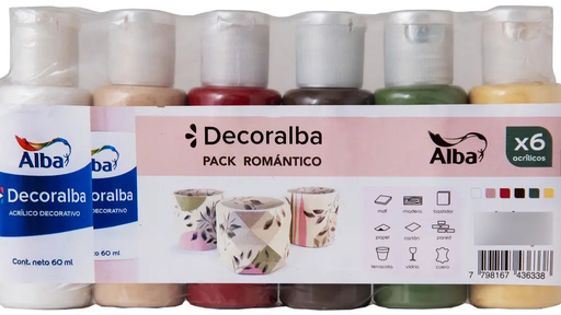 [ALROM] Pack romantico Acrilicos Alba Set x6