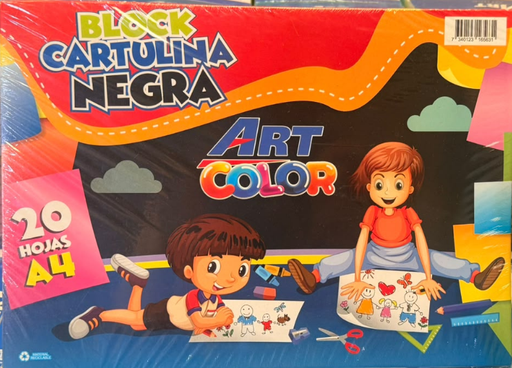 [A4NE] Art Color Block A4 Cartulina Negra 20 Hj
