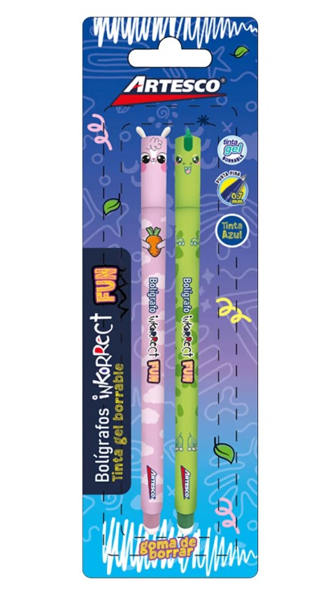 Artesco boligrafo Inkorrect Fun blister x2
