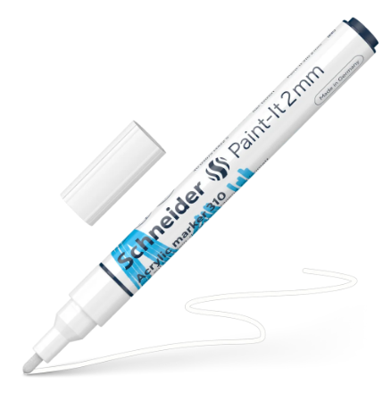 [120149] Schneider Acrylic marker Paint it 310 2mm White